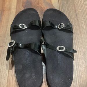 Barely worn Black patent Mephisto sandals.